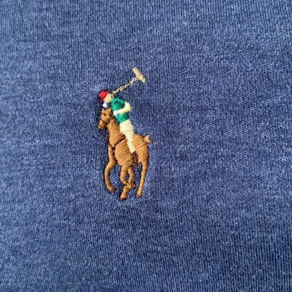 Polo Ralph Lauren Cotton Men's Navy Blue Shirt Logo Pony Polo Size 2XL